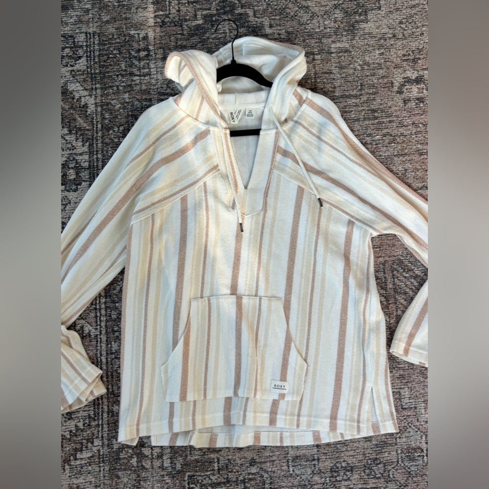 Striped Roxy beach hoodie